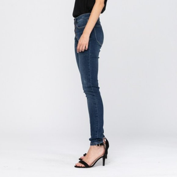 Women's Blue Skinny Jeans - Picture 6 of 7